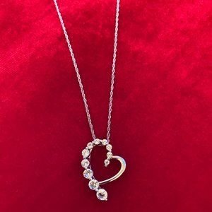 Helzberg- Sterling Silver Heart Necklace